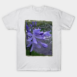 beautiful blue flower on the river T-Shirt